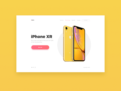 Landing page concept IPhone XR design figma iphone ui ux web