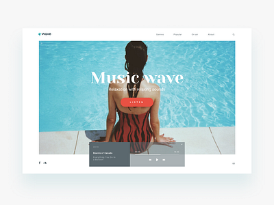 Music wave design figma music app typography ui ux