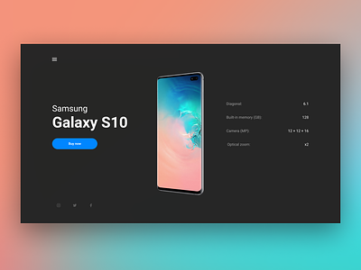 Samsung Galaxy S10 design figma landing page samsung galaxy s10 typography ui ux