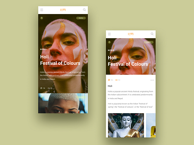 News app design design app figma holi news app typography ui ux