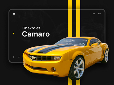 Chevrolet Camaro concept chevrolet camaro design figma minimalism typography ui ux web