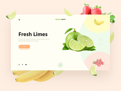 Healthy Fruits design figma fruit healthy food minimalism typography ui ux