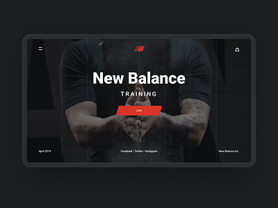 New Balance Concept design figma minimalism new balance training typography ui ux web