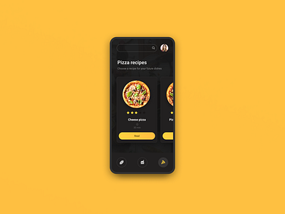 Pizza recipes page concept app design design figma minimalism pizza typography ui ux