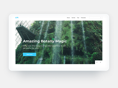 Blog page Concept blog app botanic design figma flowers minimalism typography ui ux web