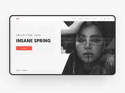 INSANE SPRING Home page concept design fashion app figma minimalism shop app spring store typography ui ux web