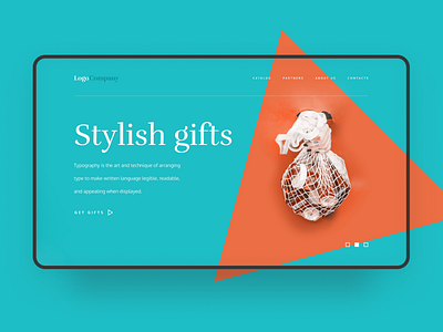 Gifts concept page design figma landing page minimalism typography ui ux web