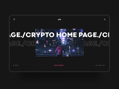 Crypto home page concept cyber punk design figma landing page minimalism photoshop shop app typography ui ux web