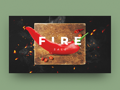 FIRE SALE Banner banner design design figma graphic graphic design minimalism typography ui ux web