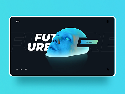 FUTURE DESIGN dark design figma landing page minimalism photoshop typography ui ux web