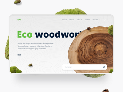 Eco woodwork workshop. Concept page