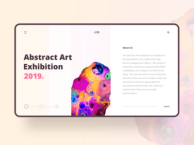 Abstract Art Exhibition Concept Page