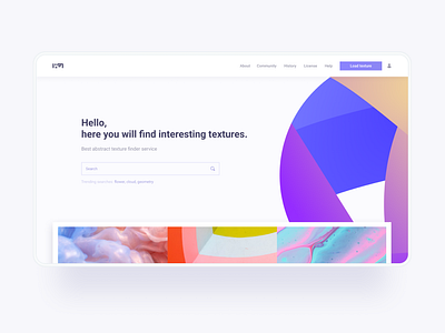 Texture search service abstract design figma minimalism service texture typography ui ux web