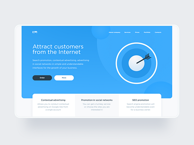 Internet promotion platforms | Concept design figma landing page minimalism typography ui ux web