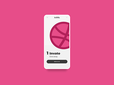 I will give 1 invitation to Dribbble app design design figma landing page minimalism shop app typography ui ux web