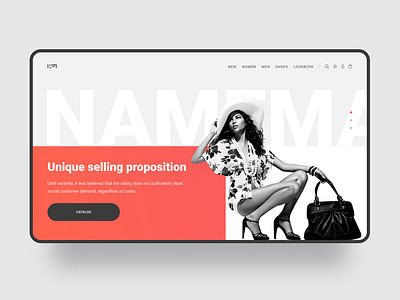 Shop web-design concept design figma landing page minimalism shop app typography ui ux web webdesign website