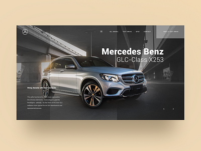 Mercedes Benz GLC-Class X253 / Concept page car website dark design figma landing page mercedes mercedes benz minimalism photoshop typography ui ux web