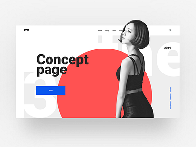 Concept page art design figma landing page minimalism typography ui ux web webdesig website