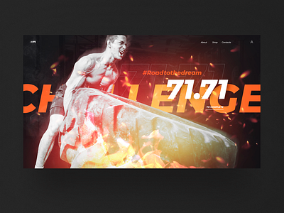 Road to the dream 71 Challenge crossfit design figma gym photoshop typography ui ux website design