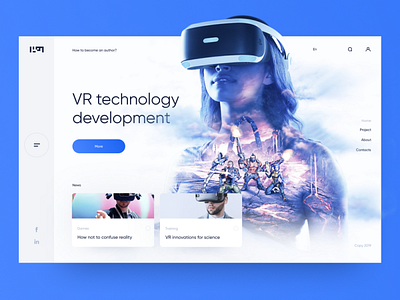 VR blog page design digital figma minimalism typography ui ux vr web webdesign website