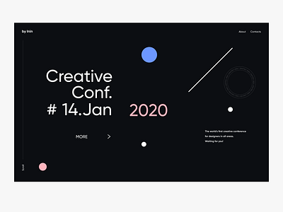 Concept. Creative conf. Black black design figma landing page minimalism typography ui ux web webdesign