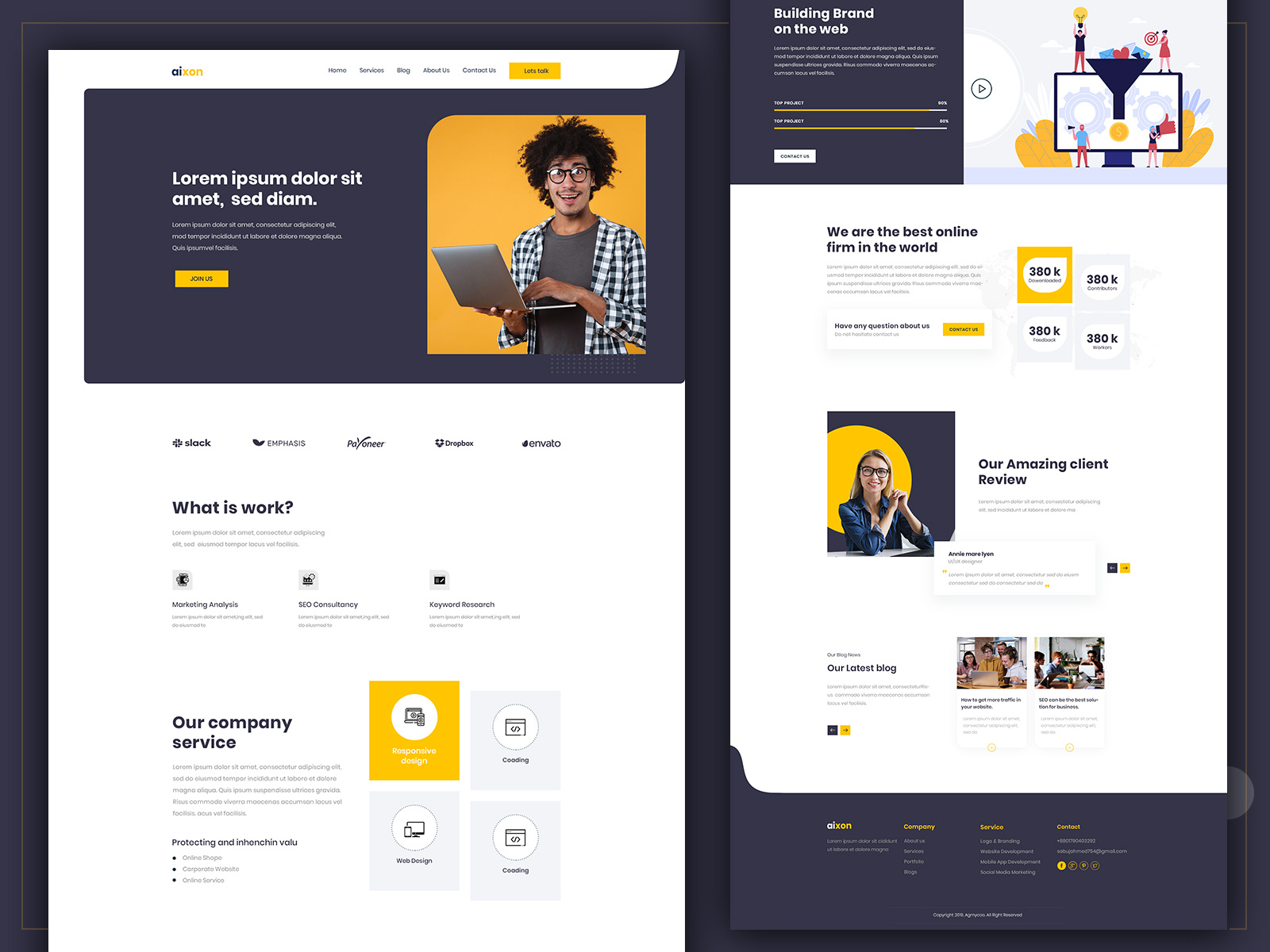 dribbleDesign Agency landing Page shot by sabuj ahmed on Dribbble