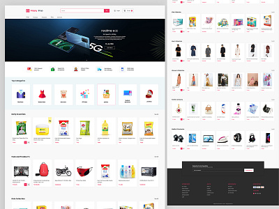 Happy shop ecommerce landing page