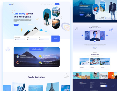 Gonix Travel Agency Template agency clean figma interface design travel travel agency ui webdesign