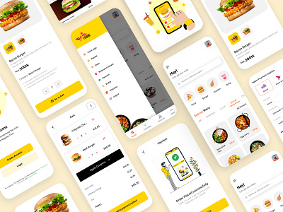 Food Delivery App app branding clean food app food delivery app illustration ui
