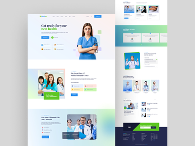 Mediok - Medical Healthcare Service Website Landing Page care clean design figma health care hospital interface medical medical health care medical interface trend ui ux website