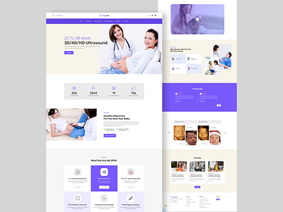 Pregcare - Pregnancy care Service Website Landing Page