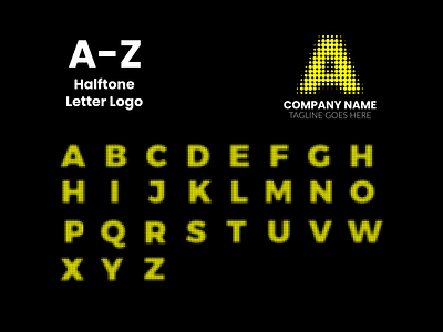 A-Z Halftone Logo Design for Sale!