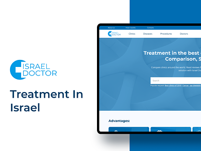 Israel doctor - Treatment in Israel branding clinic design logo medical minimal ui ux web website