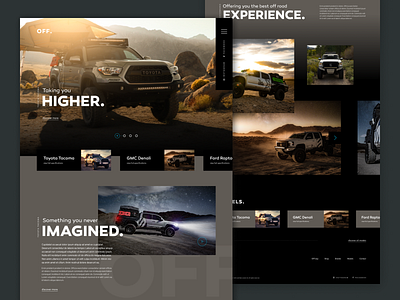 OFF. - offroad vehicle concept web automobile automotive car clean concept ford futuristic gmc grid design homepage jeep landing page off off road toyota ui design vehicle web design website