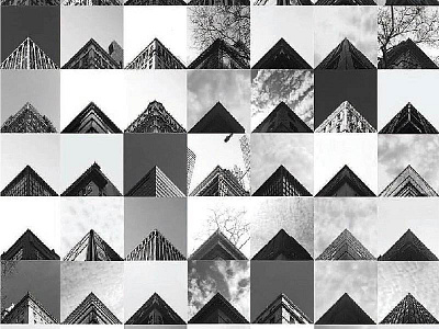 Geometry architecture black and white buildings collage design geometry grid minimal nyc photography squares triangles