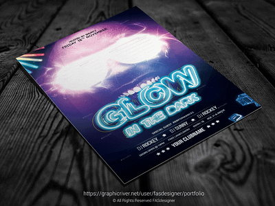 Glow In The Dark city clean flyer club colors creative dark darkness design exotic fas designer fasdesigner flash glow glow sticks glowsticks indoor industry lights lounge mix