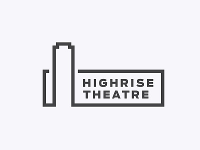 Highrise Theatre Logo boxes branding colourful identity logo theatre