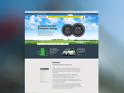 Comsar Energy Homepage corporate energy web design website