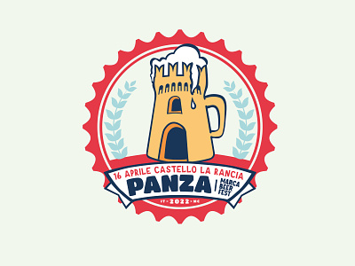 Panza Beer Festival Logo beer castle digital art festival illustration logo nooz summer vector
