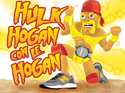 Hulk Hogan con le Hogan artwork design digital art digitalart digitalpaint graphic design illustration illustration art nooz