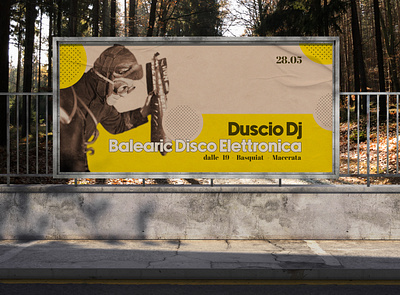 duscio dj billboard artwork bomb circles design digital art digitalart digitalpaint illustration illustration art nooz poster yellow