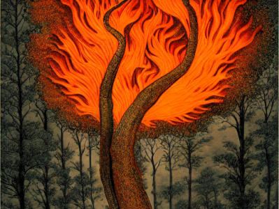 Tree on Fire artwork design digital art digitalart digitalpaint illustration illustration art nooz