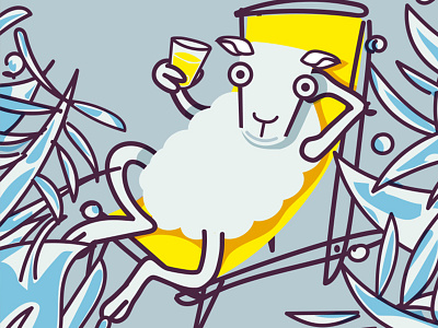 Lil'sheep adobe illustrator artwork digital art illustration illustration art illustrations illustrator minimalism nooz pecorella sheep vector vectorart wine