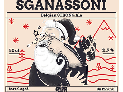 Sganassoni beer Label beer art beer branding beer label digital art digitalart illustration nooz palette vector
