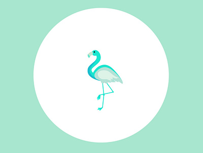 100 days of vector illustration - day 12 100daychallenge adobe illustrator bird design detail illustration flamingo ibiza illustration turquoise flamingo vector vector illustration