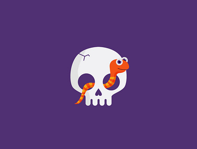 100 days of vector illustration day 37 100 days of illustration 100daychallenge 100days adobe illustrator design detail illustration halloween illustration skull vector vector illustration worm