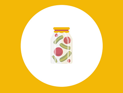 100 days of vector illustration day 59 100 days of illustration 100daychallenge 100days adobe illustrator autumn autumn collection autumn colors design detail illustration illustration mason jar pickles tomatoes vector vector illustration