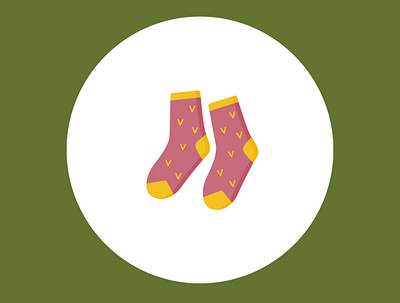 100 days of vector illustration day 61 100 days of illustration 100daychallenge 100days adobe illustrator autumn autumn collection cozy design detail illustration illustration socks vector vector illustration warm