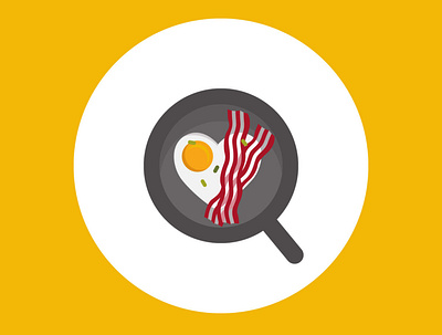 100 days of vector illustration day 77 100 days of illustration 100daychallenge 100days adobe illustrator bacon breakfast design detail illustration eggs flat art illustration vector vector illustration