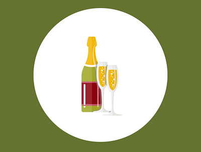 100 days of vector illustration day 98 100 days of illustration 100daychallenge 100days 2020 adobe illustrator celebrate champagne design detail illustration glasses illustration new year vector vector illustration